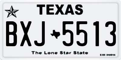 TX license plate BXJ5513