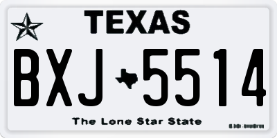 TX license plate BXJ5514