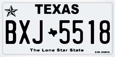 TX license plate BXJ5518