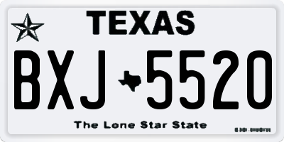 TX license plate BXJ5520