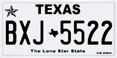 TX license plate BXJ5522