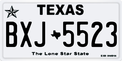 TX license plate BXJ5523