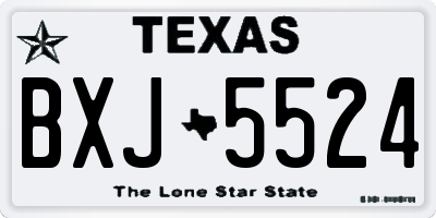 TX license plate BXJ5524