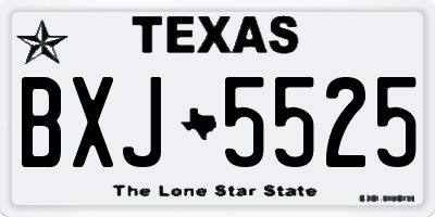 TX license plate BXJ5525