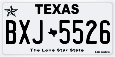 TX license plate BXJ5526