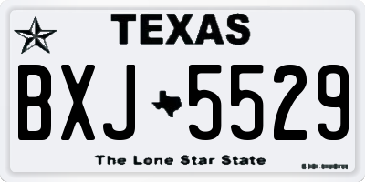 TX license plate BXJ5529