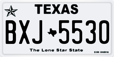 TX license plate BXJ5530