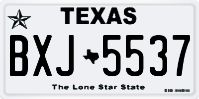 TX license plate BXJ5537