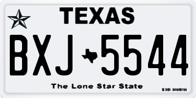 TX license plate BXJ5544