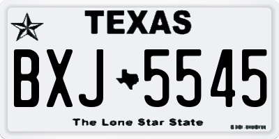 TX license plate BXJ5545