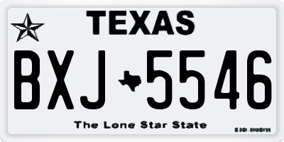 TX license plate BXJ5546