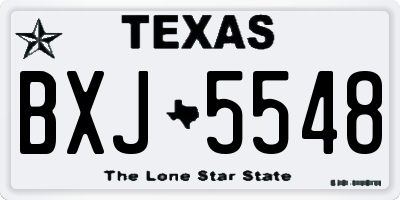 TX license plate BXJ5548