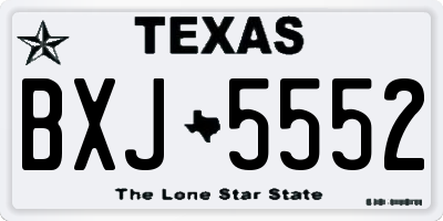 TX license plate BXJ5552