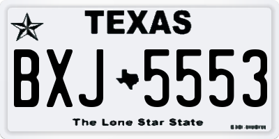 TX license plate BXJ5553