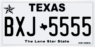 TX license plate BXJ5555