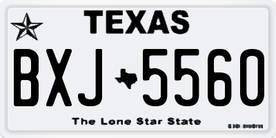 TX license plate BXJ5560