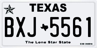 TX license plate BXJ5561