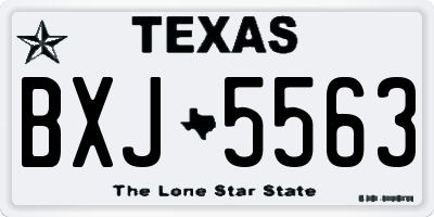 TX license plate BXJ5563