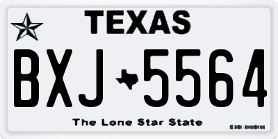 TX license plate BXJ5564