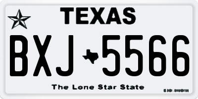 TX license plate BXJ5566