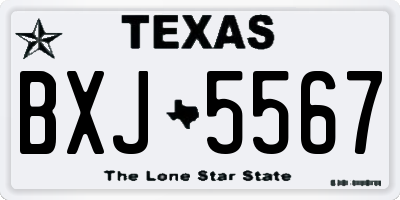 TX license plate BXJ5567