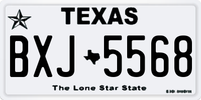 TX license plate BXJ5568