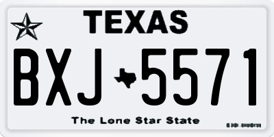 TX license plate BXJ5571
