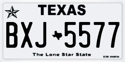 TX license plate BXJ5577