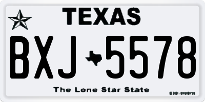 TX license plate BXJ5578