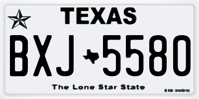 TX license plate BXJ5580