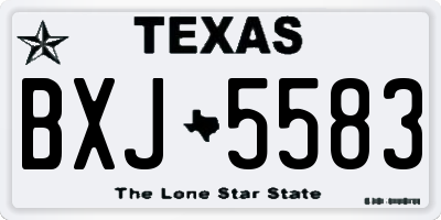 TX license plate BXJ5583
