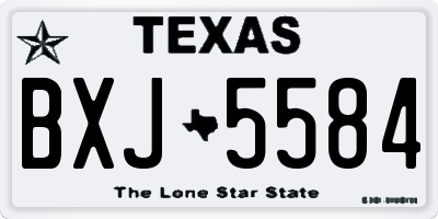 TX license plate BXJ5584