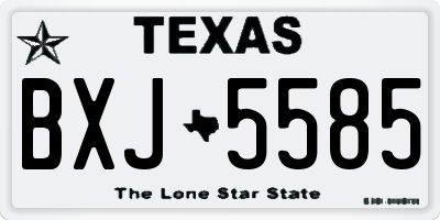 TX license plate BXJ5585