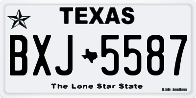 TX license plate BXJ5587