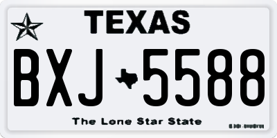 TX license plate BXJ5588