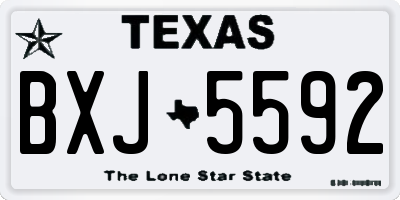 TX license plate BXJ5592
