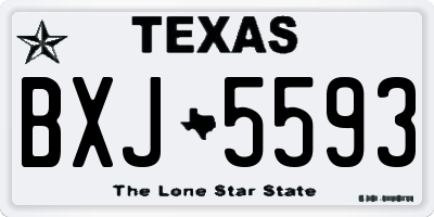 TX license plate BXJ5593