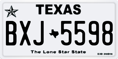 TX license plate BXJ5598