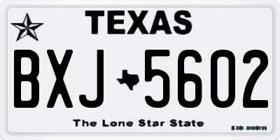 TX license plate BXJ5602
