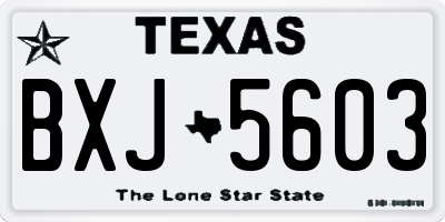 TX license plate BXJ5603