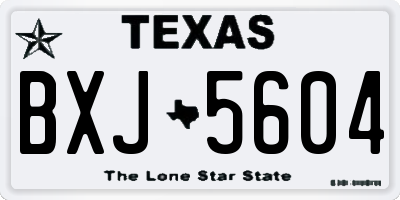 TX license plate BXJ5604