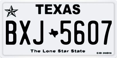 TX license plate BXJ5607