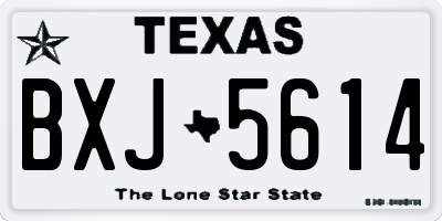 TX license plate BXJ5614