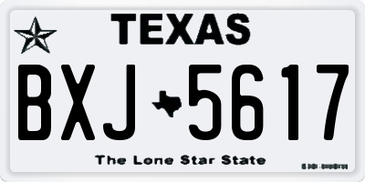 TX license plate BXJ5617