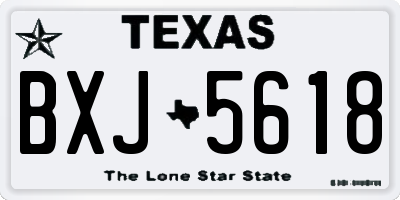 TX license plate BXJ5618