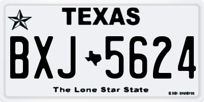 TX license plate BXJ5624