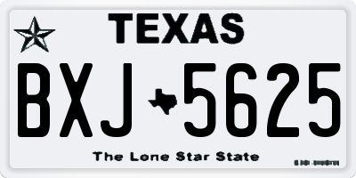 TX license plate BXJ5625