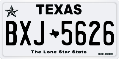 TX license plate BXJ5626
