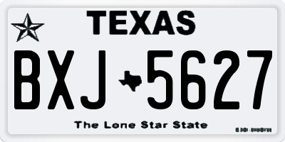 TX license plate BXJ5627