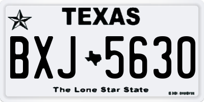 TX license plate BXJ5630